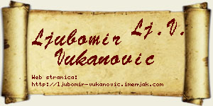 Ljubomir Vukanović vizit kartica
